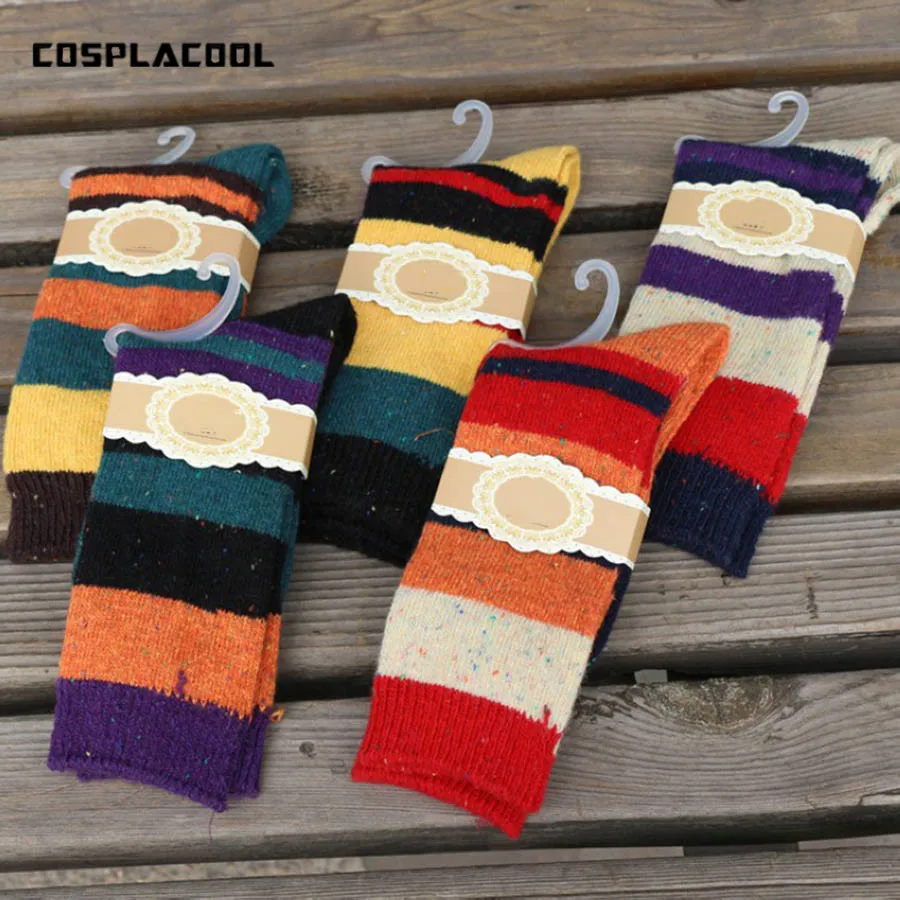 Зимние носки [COSPLACOOL] 2017 шерстяные Harajuku с ворсом теплые вышивкой женские