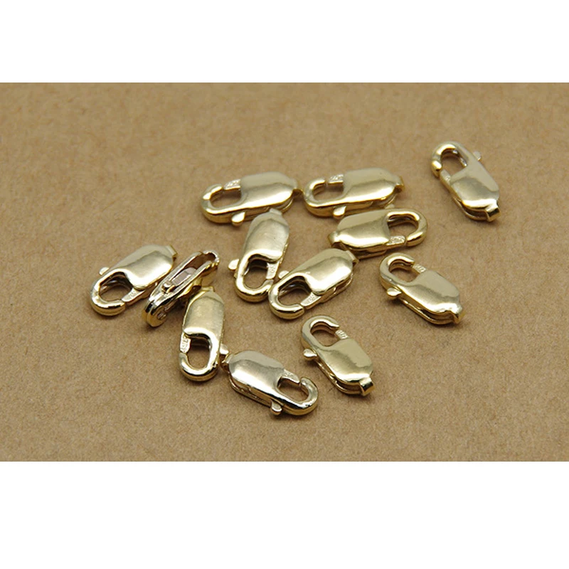 Ожерелье с квадратной застежкой карабином Золотая Пряжка золотого цвета не