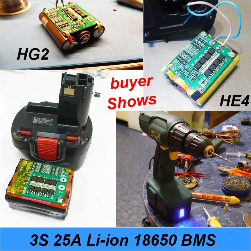 Turmera 3 S 25A Li-Ion 18650 BMS PCM Батарея защита от короткого замыкания доска модуль с баланс