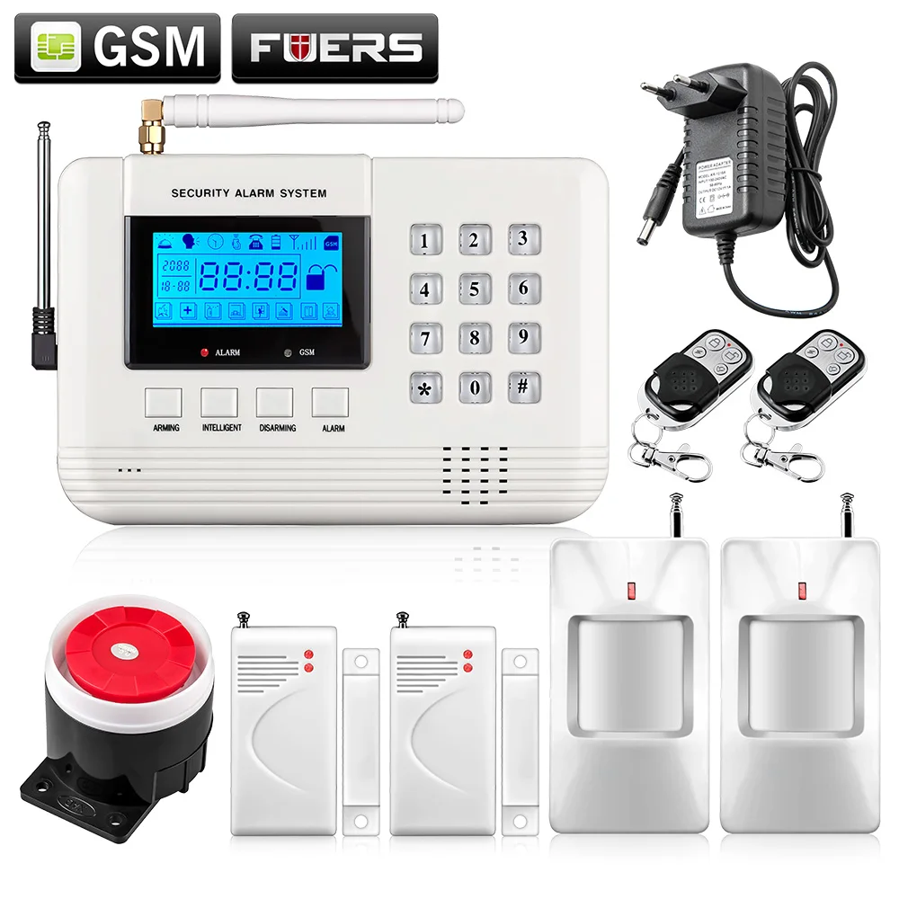 Fuers Q2 ЖК-клавиатура беспроводная домашняя GSM PSTN сигнализация s умный автоматический набор охранная система безопасности wifi камера комплект - Цвет: Kit 2