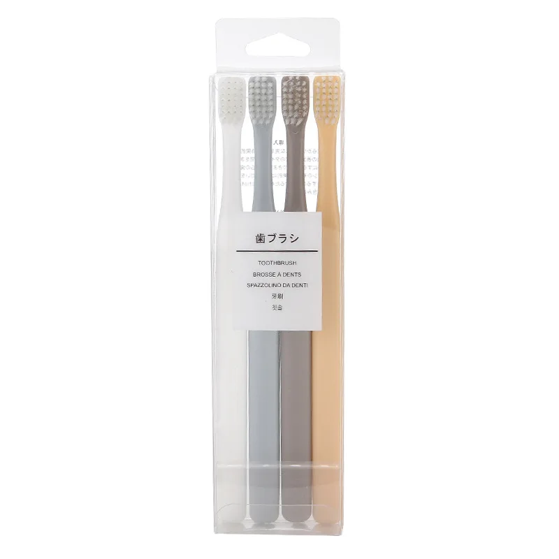 

4 Pieces/Lot Ultra Fine Soft Toothbrush Antibacterial Tooth Brush Couples Fashion Teeth Cleaning ToothBrush