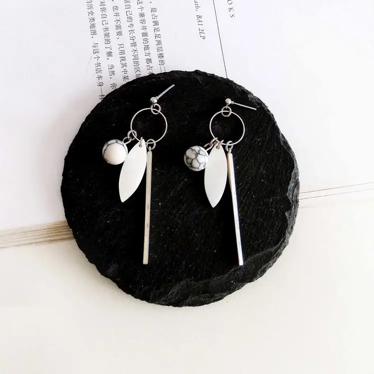 Серьги гвоздики с натуральными ракушками и камнями|ancient earrings|geometric earringsearrings stone |
