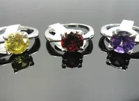 120pcs New Hot!!  wholesale jewelry lots ring 100% pure zircon silver Plated rings fashion gift BL421