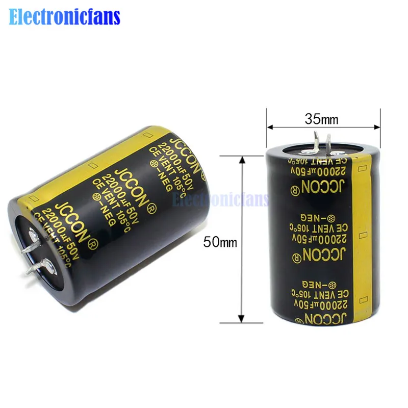 Diymore 50V 22000uF 35X50mm алюминиевый электролитический конденсатор Высокочастотный