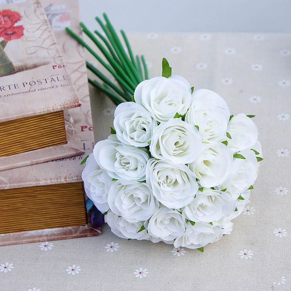 20 шт ветки Искусственные цветы винтажные европейские пионы Свадебные шелковые