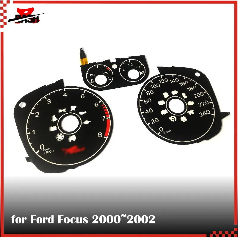 DASH EL свечение манометр для Ford Focus 2000 2002 обратный свечение черное лицо белый светильник