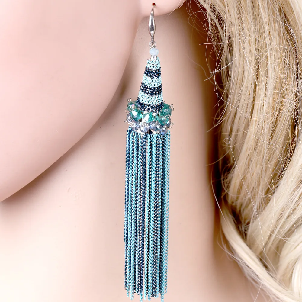 Новые поступления Kaymen плетеные цепочки ручной работы с кристаллами женские