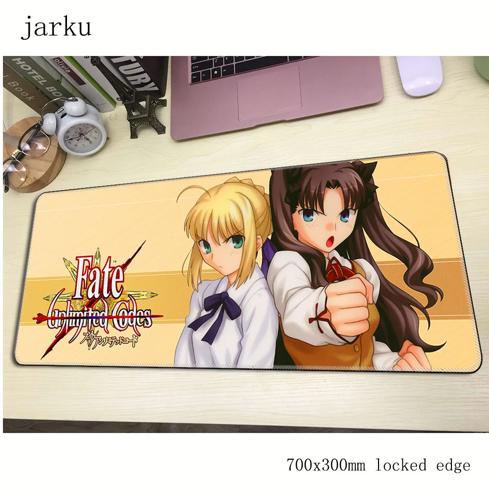 Fate Saber Коврик для мыши геймер 700x300x3мм игровая коврик большой заказной ноутбук ПК