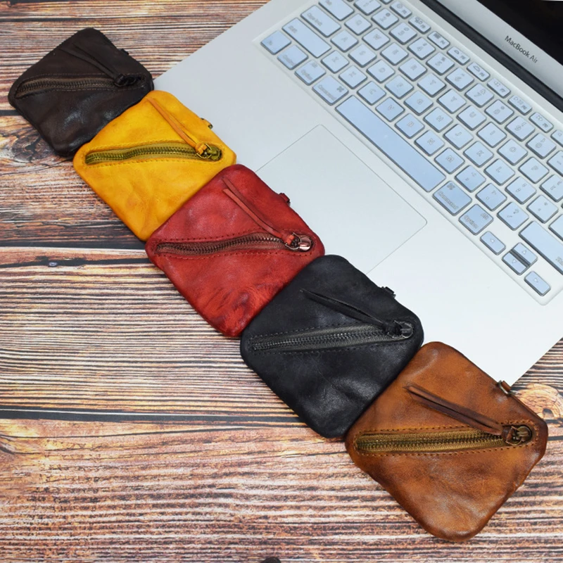 2019 кошелек из натуральной кожи для монет женщин и мужчин винтажный небольшой