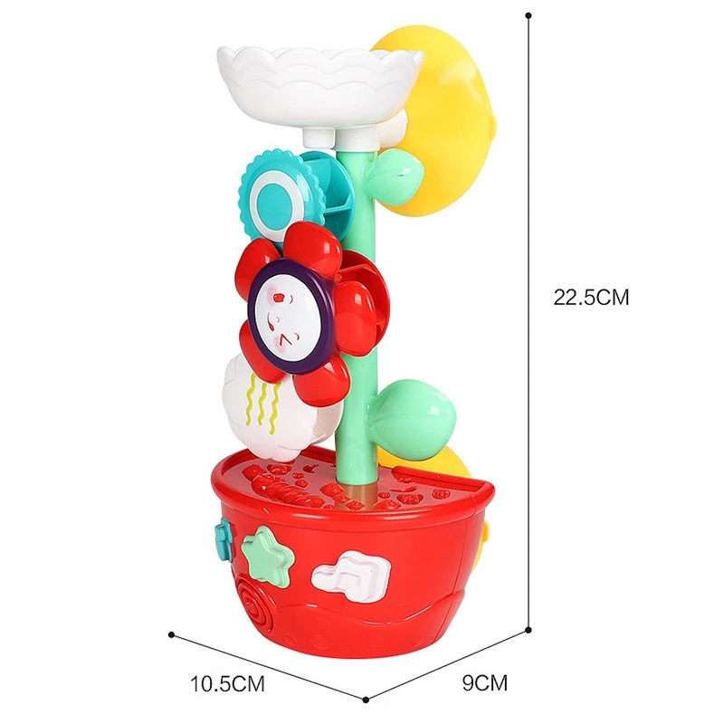 Детская игрушка для ванны-Цветочная водная станция с водопадом веселая и