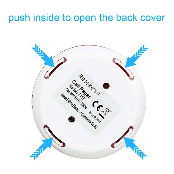 20 шт. T117 Кнопка передатчика вызова+ 3 шт. часы Приемник Ресторан пейджер Беспроводная система вызова официанта ресторанное оборудование
