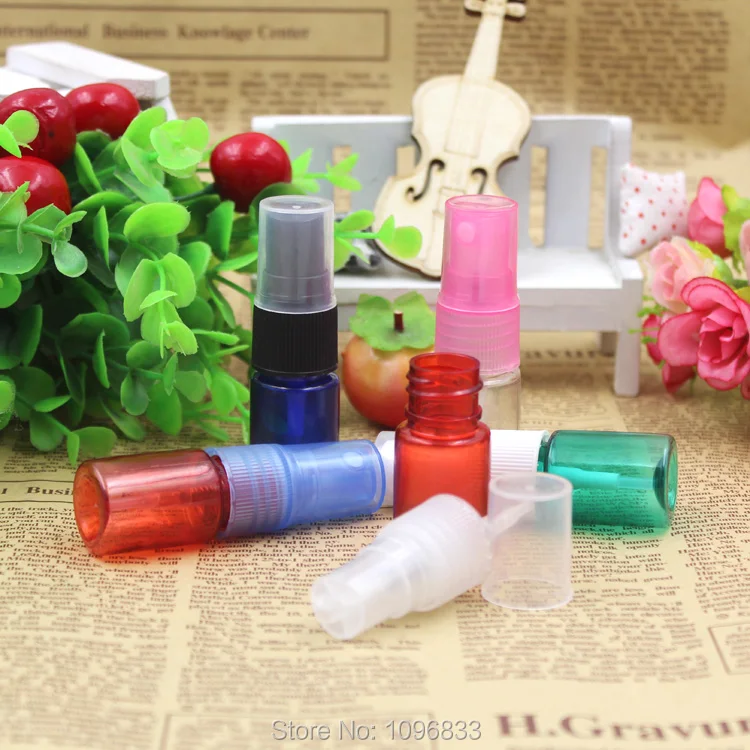 100pcs/Lot Empty Spray Bottles 5CC 5ML Make-up Water Green Atomizer Cosmetics Plastic | Красота и здоровье