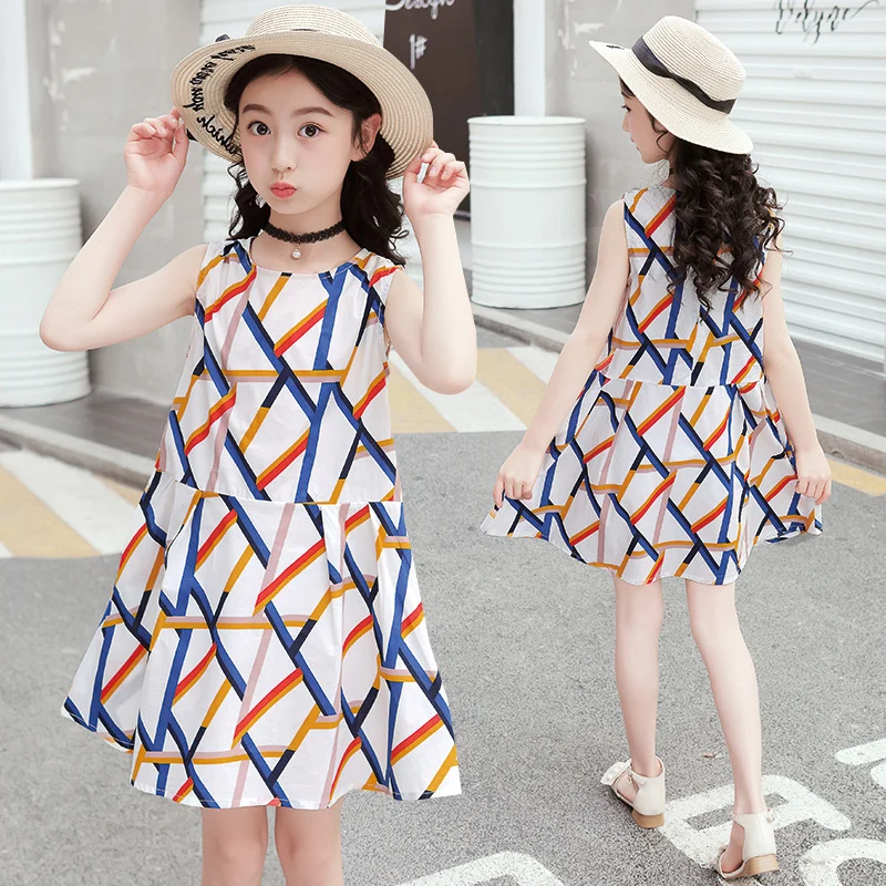 

2019 summer Casual Summer Baby Girl Dress Cotton Print Infant Girl Dresses Toddler Baby Girl Clothes