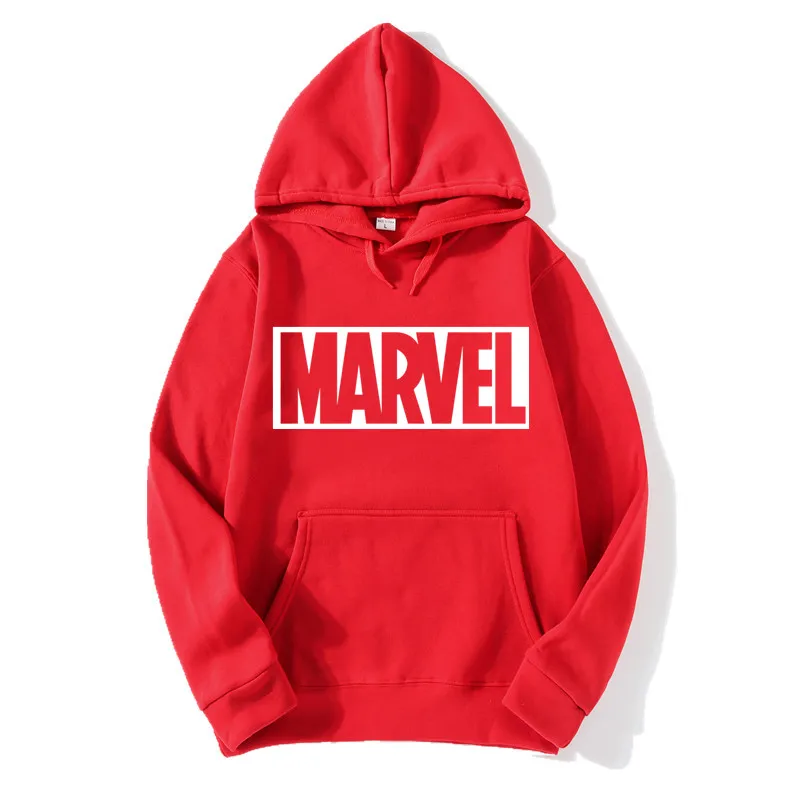 Мужская толстовка с капюшоном MARVEL в стиле хип-хоп зимняя теплая и свитшоты