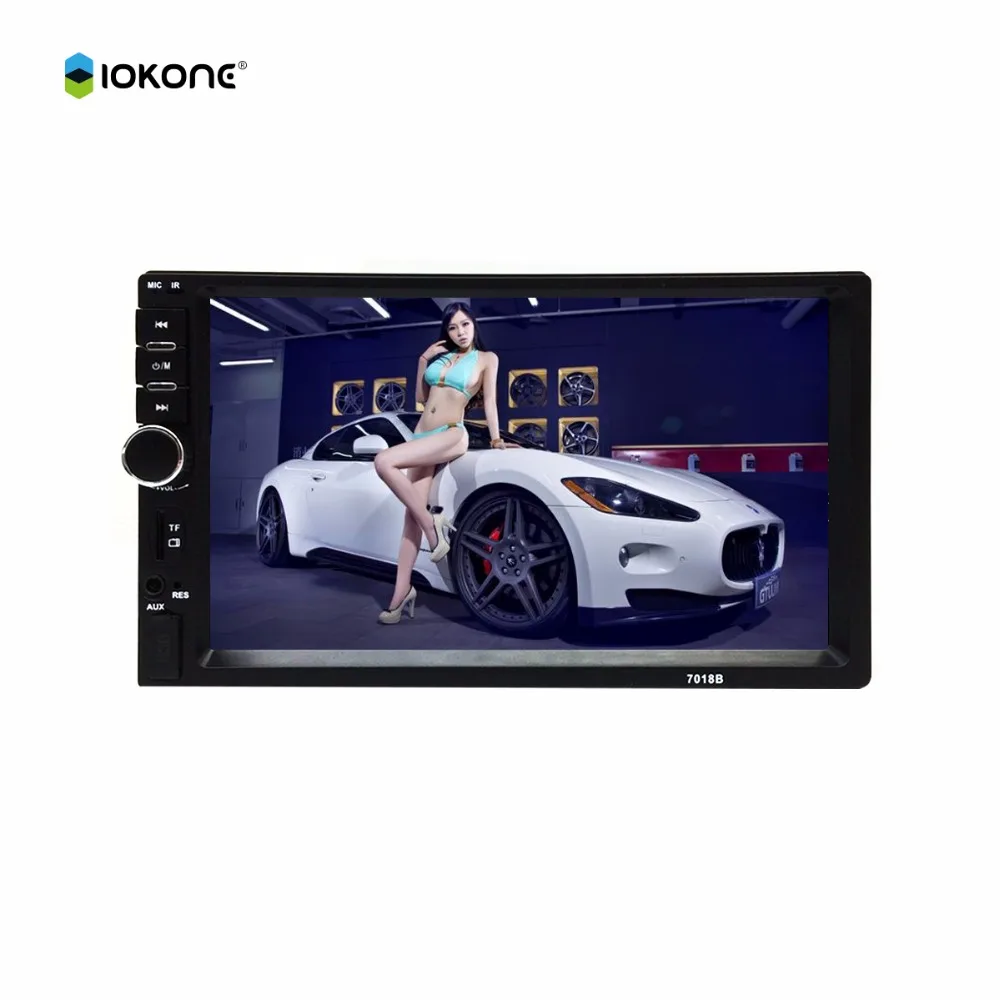 IOKONE 7 дюймов автомобиля радио 2din кассетный магнитофон MP5 сенсорный экран 7018B bluetooth