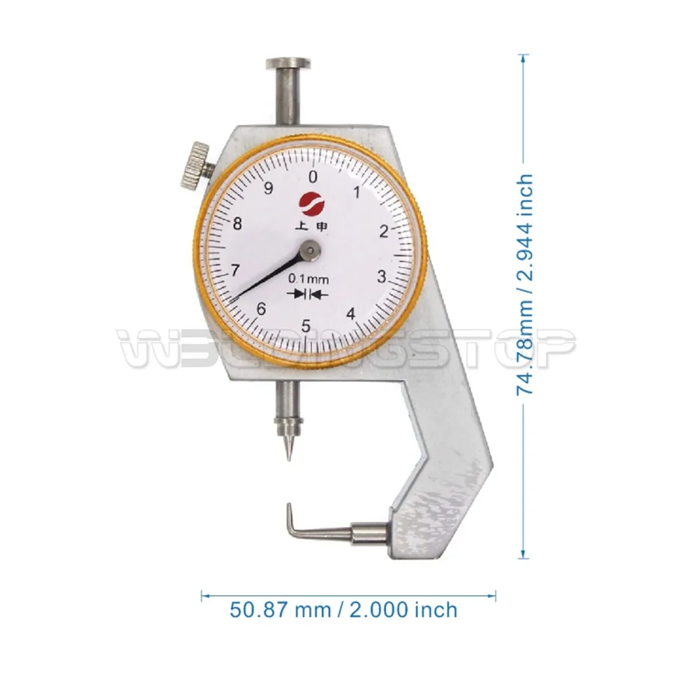 

INSPECTION DIAL THICKNESS GAUGE GAGES / 0.1mm X 10mm / pin measure head