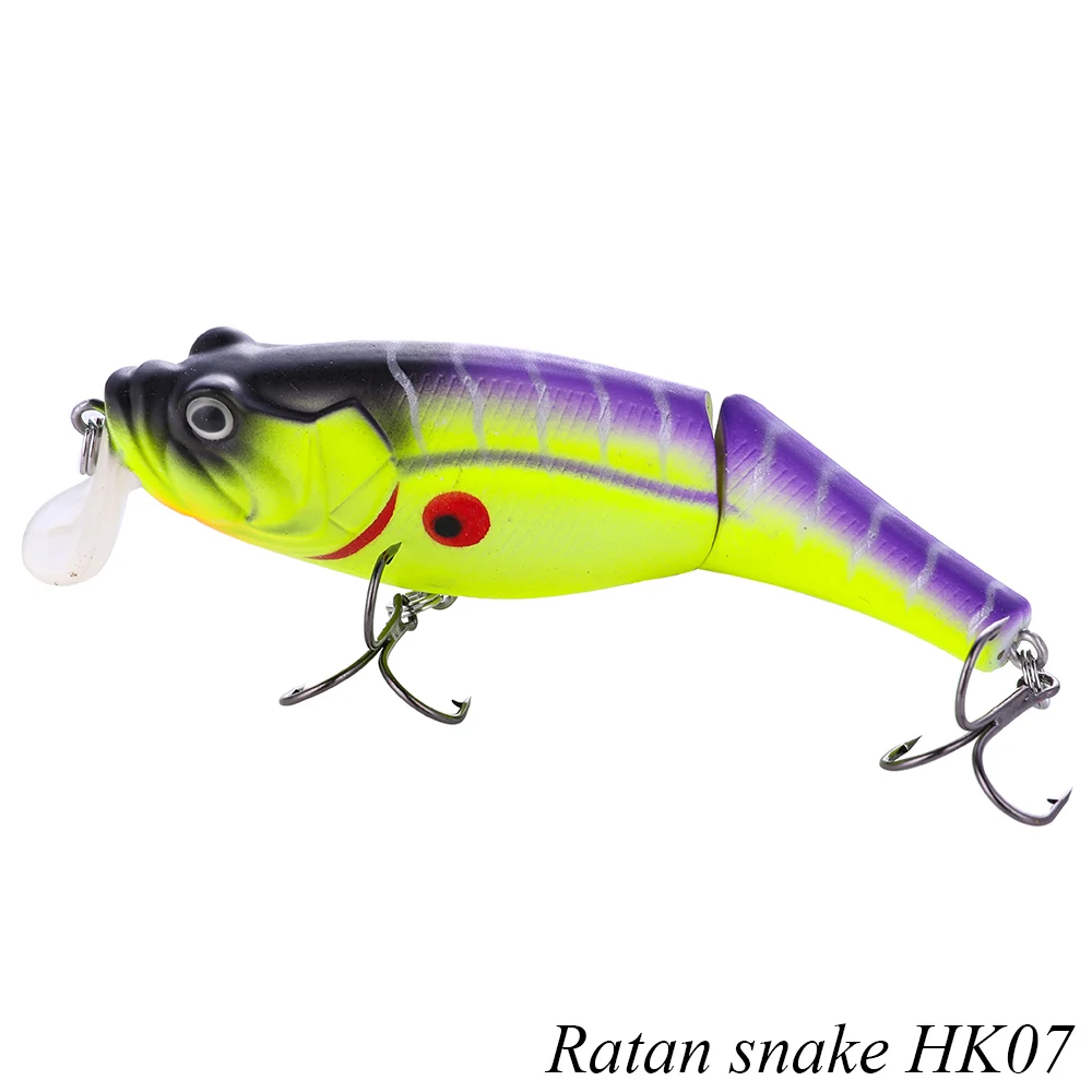 Ratan snake100HK07 Makebass 3,94 дюйма/0,82 унций приманки мульти-шарнирная плавающая приманка мелкая бегущая жесткая приманка рыболовные воблеры искусственные снасти для форели и т. Д - Цвет: Ratan snake100HK07