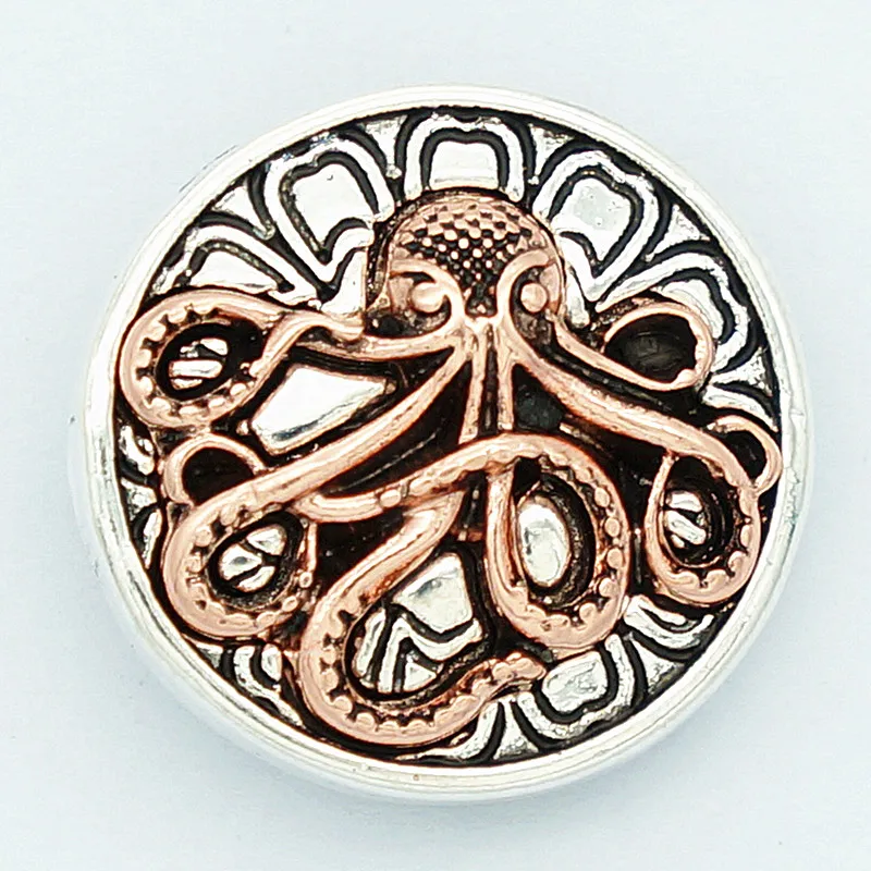 Модные красивые элегантные розовые золотые с узором крест животные 18 мм кнопки