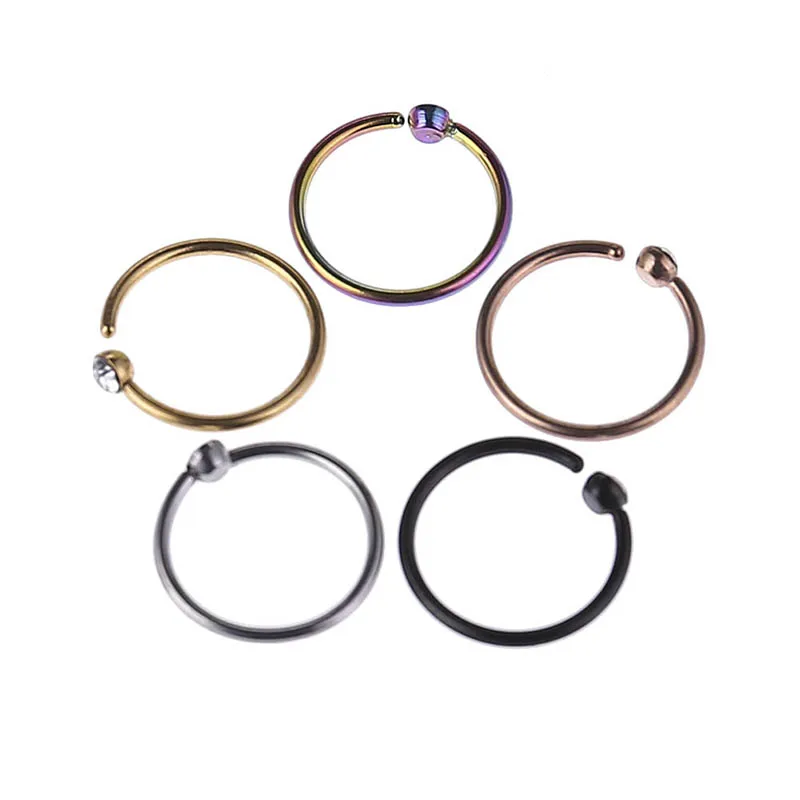Модные серьги для внутреннего пирсинга носа губ бровей ушей кольцо ювелирные