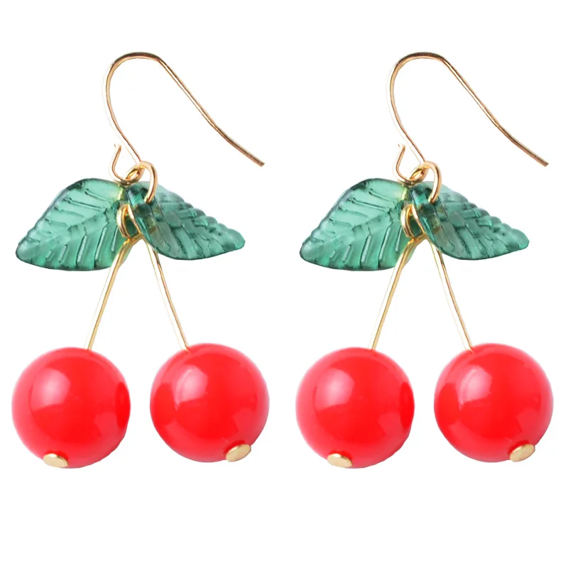 earring Модные аксессуары для ювелирных изделий Акриловые Вишневое ожерелье - Окраска металла: earring