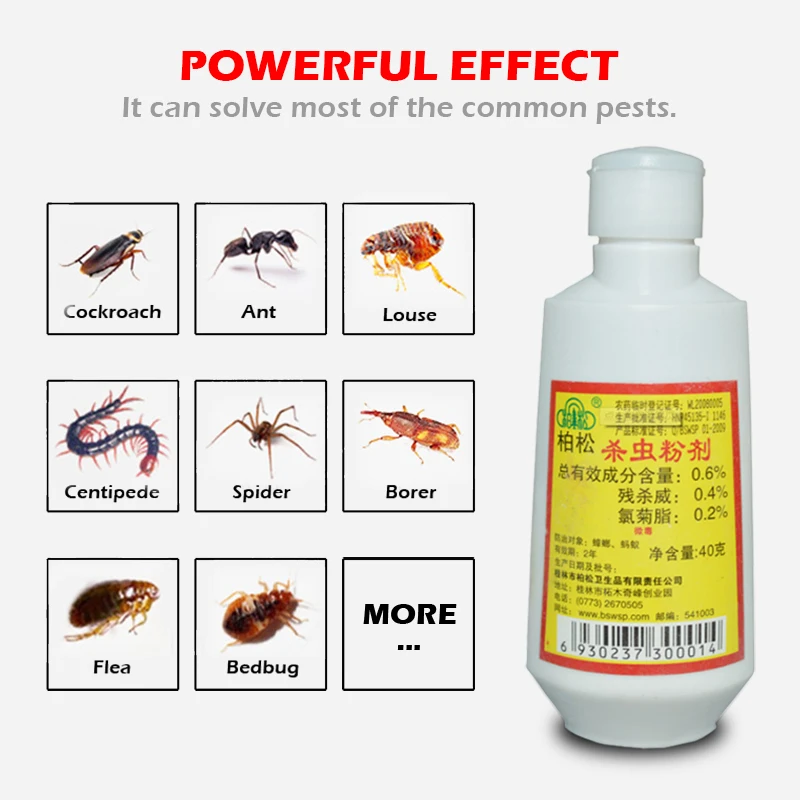 5 бутылок ИНСЕКТИЦИДНЫЙ порошок наземное животное насекомых Убийца касания