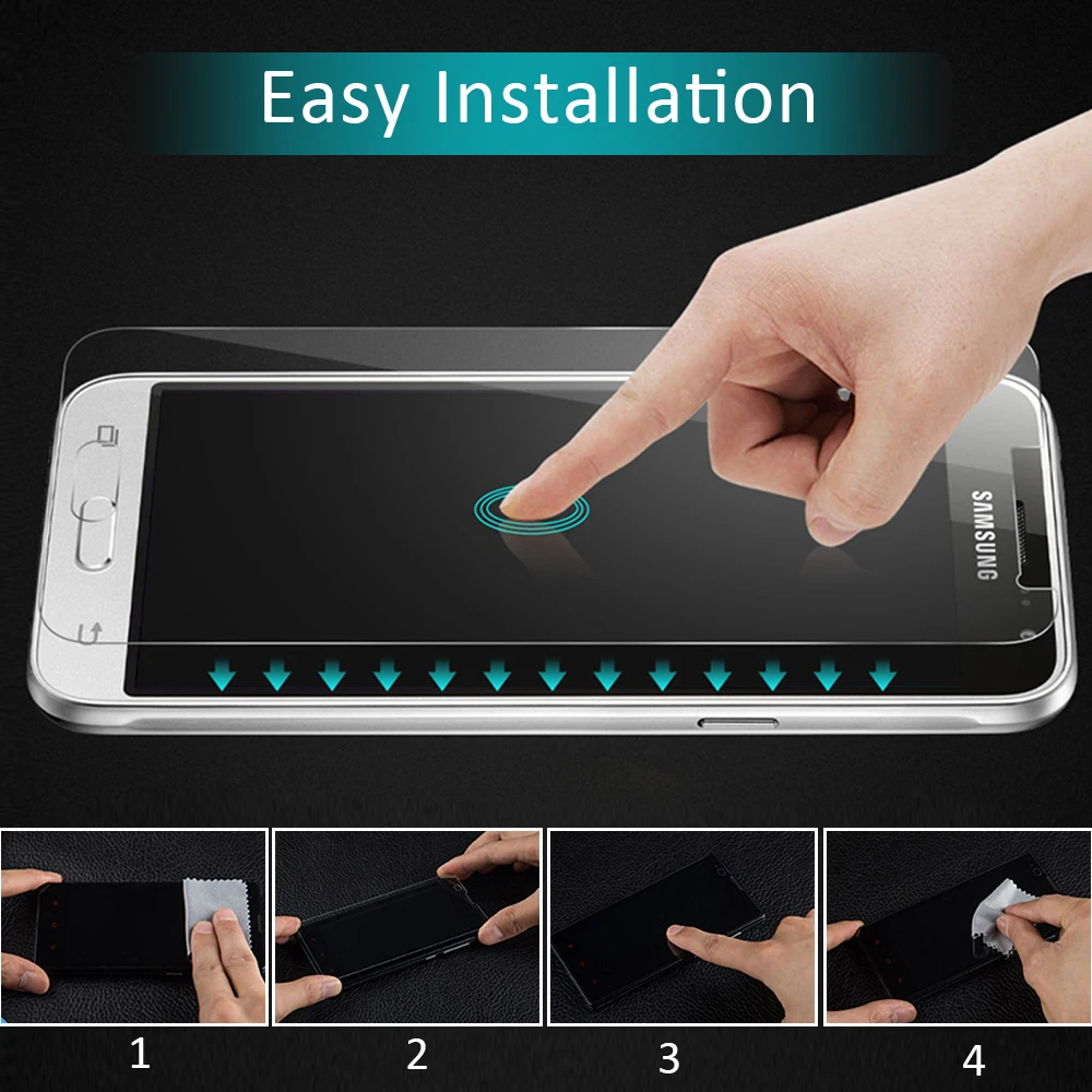 Закаленное стекло для Samsung Galaxy A9 A8 A7 A5 A3 2015 2016 2017 2018 защита переднего экрана