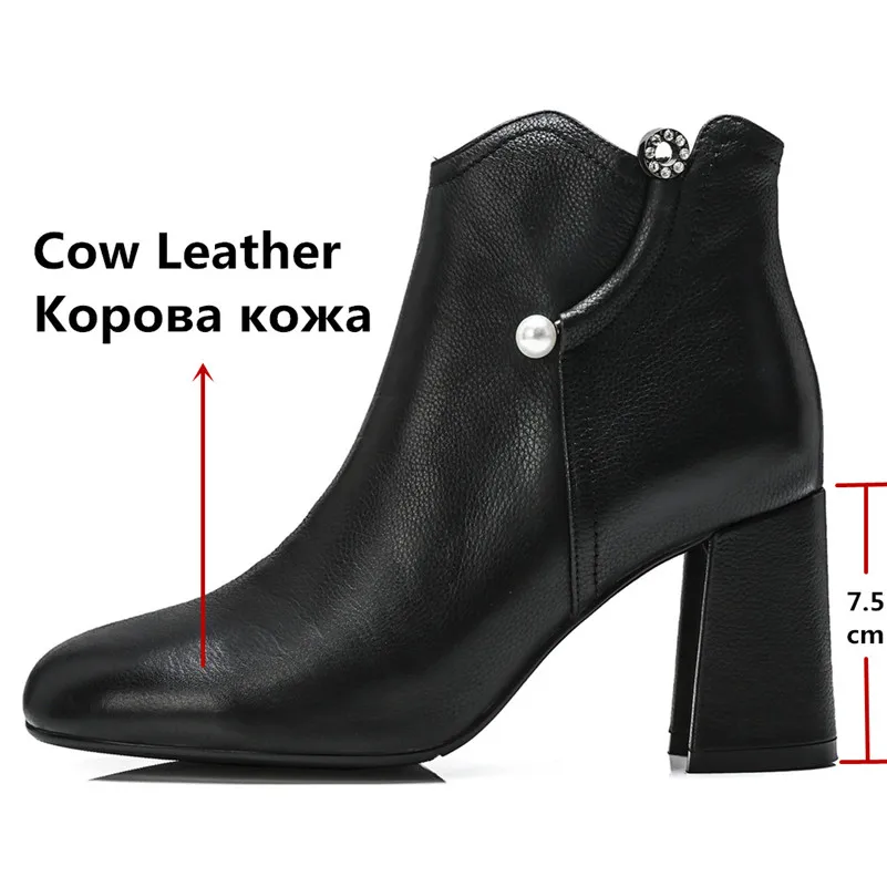 FEDONAS/качественные женские ботильоны из натуральной кожи вечерние офисные