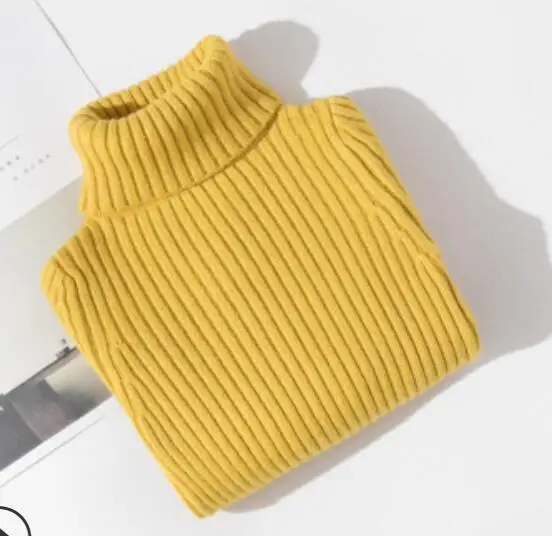 yellow kids tops Одежда для малышей и подростков; коллекция года; сезон весна-зима; свитер для девочек с высоким воротником и длинными рукавами; топы; детский пуловер; свитеры; JW4291E - Цвет: yellow kids tops