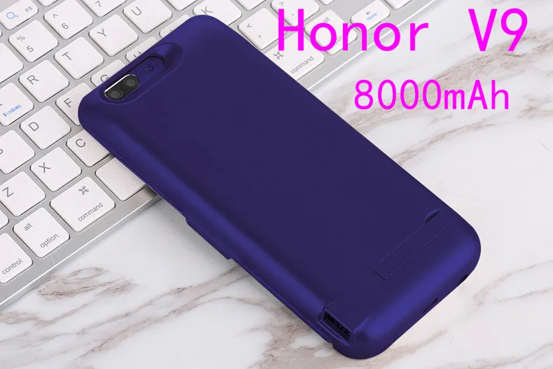 Чехол для зарядного устройства для huawei Honor 9 V10 V9, чехол для внешней зарядки, запасной внешний аккумулятор, зарядное устройство, подставка для задней крышки - Цвет: Honor V9-Blue