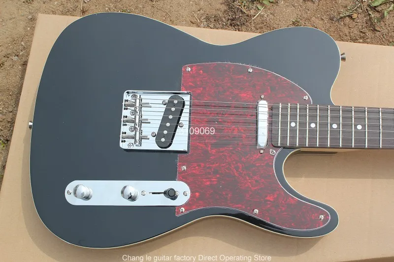 Китайский завод гитары на заказ Новый связывающий корпус 6 струн черная