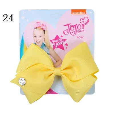 picture color " фирма JOJO Bow зажим для волос для девочек Дети ручной Сива девичий аксессуар для волос 35 цветов заколки-бантики аксессуары для волос - Цвет: picture color