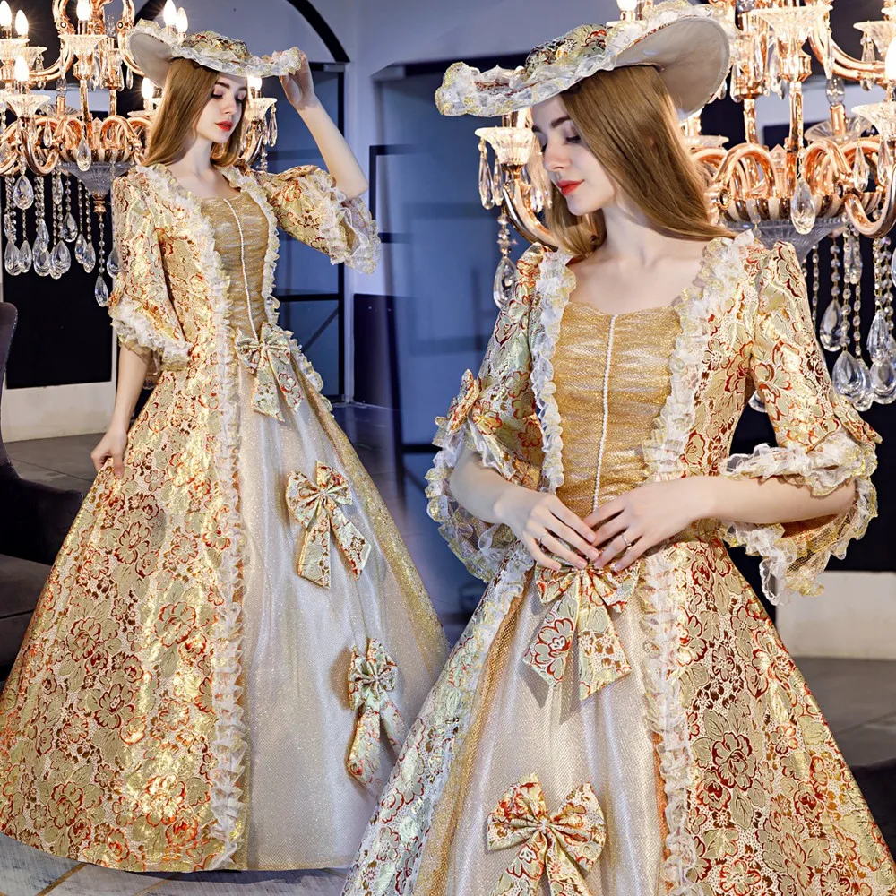 

18th Century Rococo Green Royal Court Dress Retro Baroque Clothing Renaissance Rococo Marie Antoinette Costume Prom Dress