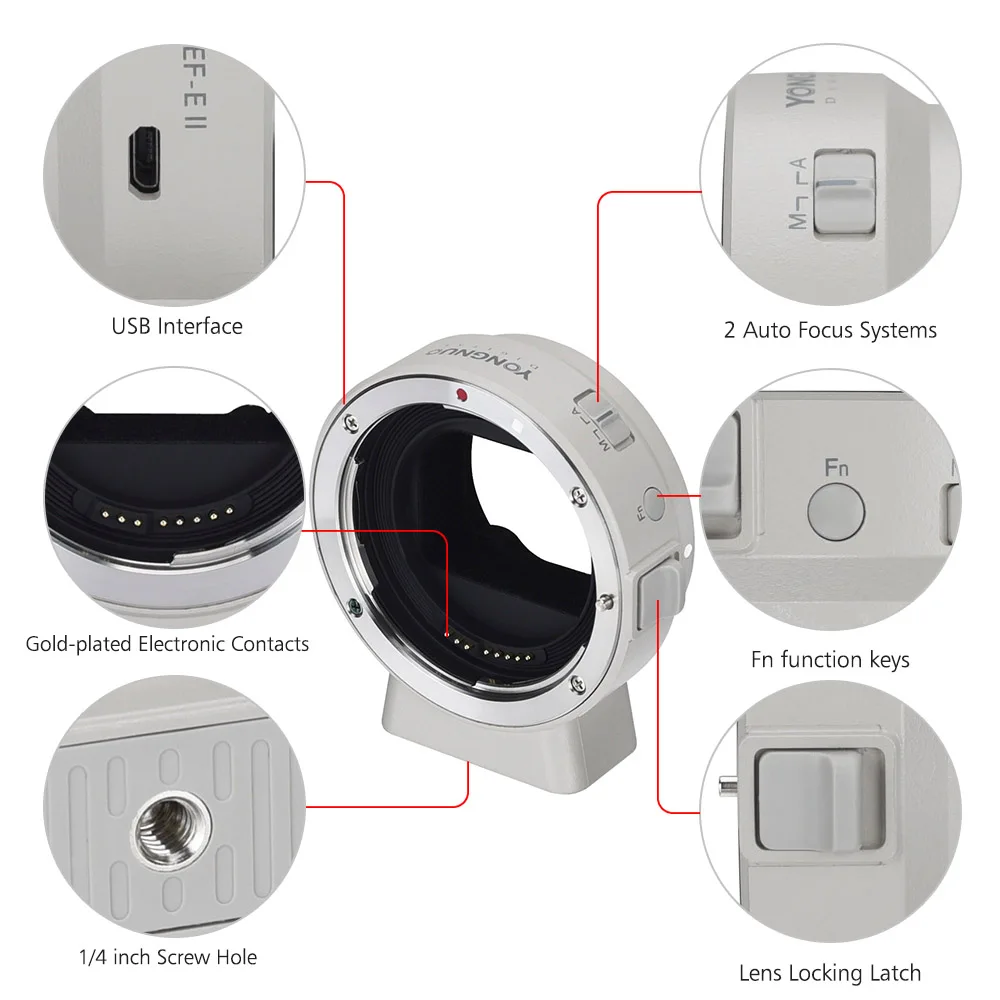 Кольцо адаптер для объектива YONGNUO Sony кольцо камеры E Mount автофокус Canon EF/EF Len A6300 A6000