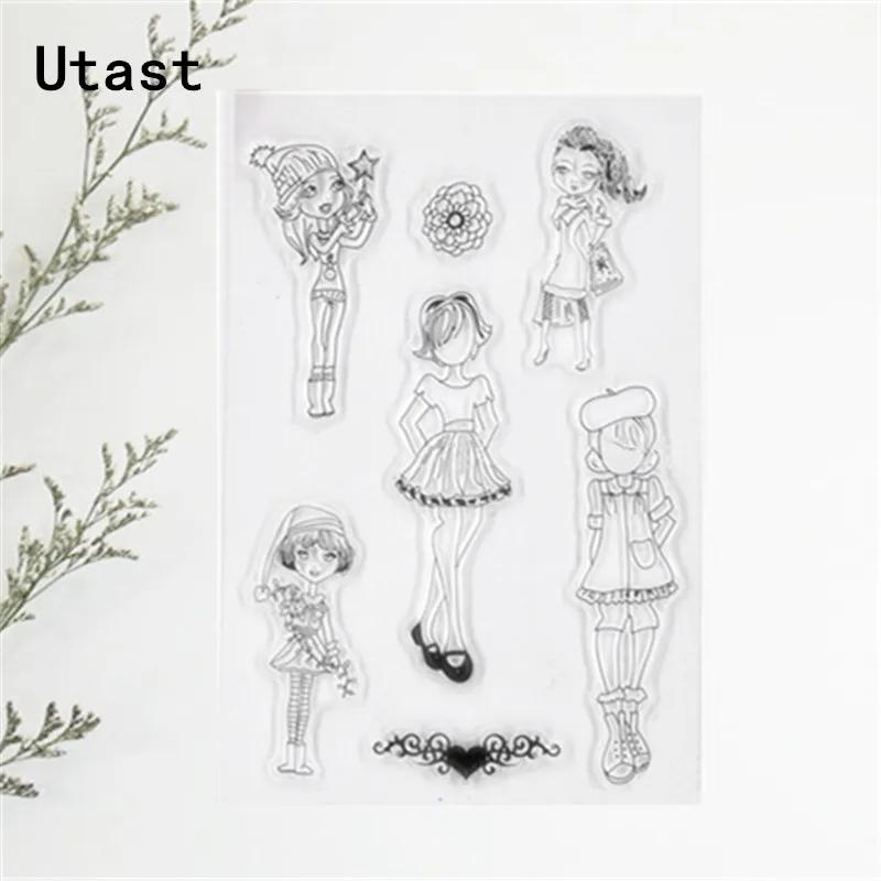 Модный прозрачный силиконовый штамп для девушек/прозрачный резиновый