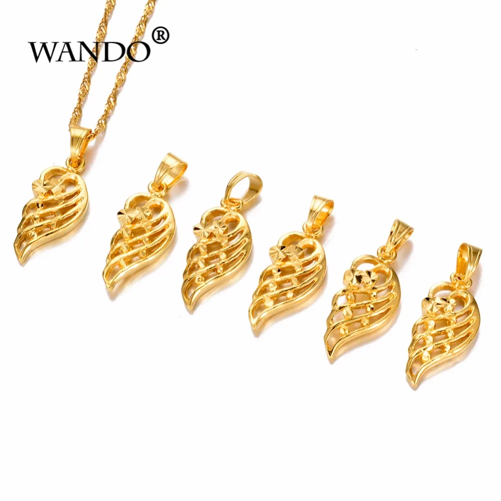 WANDO 24K ожерелье золотого цвета Длинная цепочка для ключицы темперамент