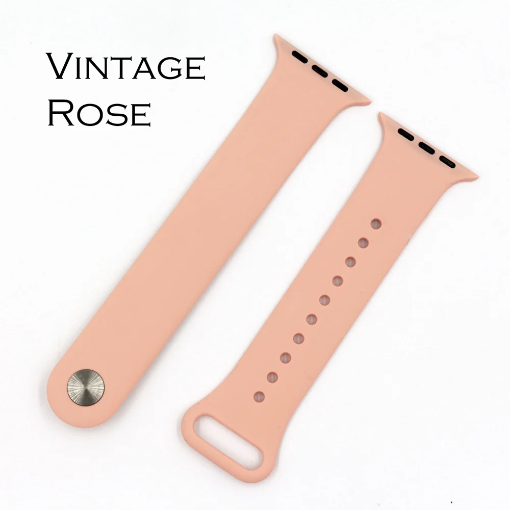 Vintage rose Ремешок URVOI для apple watch серии 5 4321 ремешок для iWatch мягкий силиконовый сменный прочный спортивный ремешок с застежкой - Цвет ремешка: Vintage rose