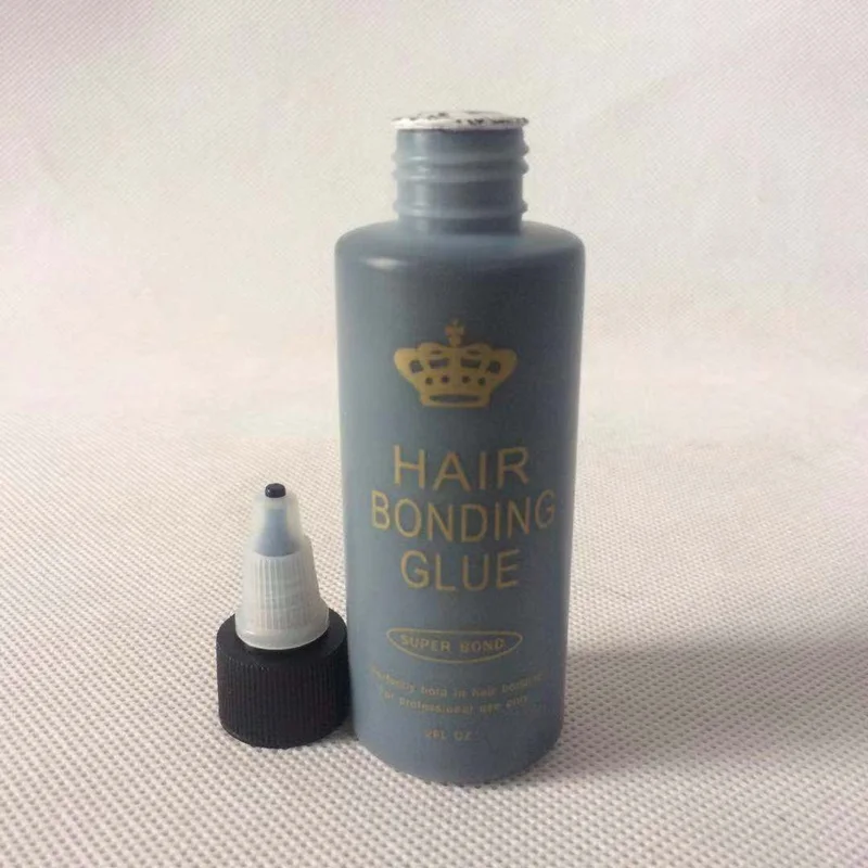 2 fl oz blue Клей для склеивания волос супер удерживающий клей для склеивания волос и 4 флуза для удаления склеивания волос жидкий клей для склеивания париков невидимый клей - Цвет: 2 fl oz blue