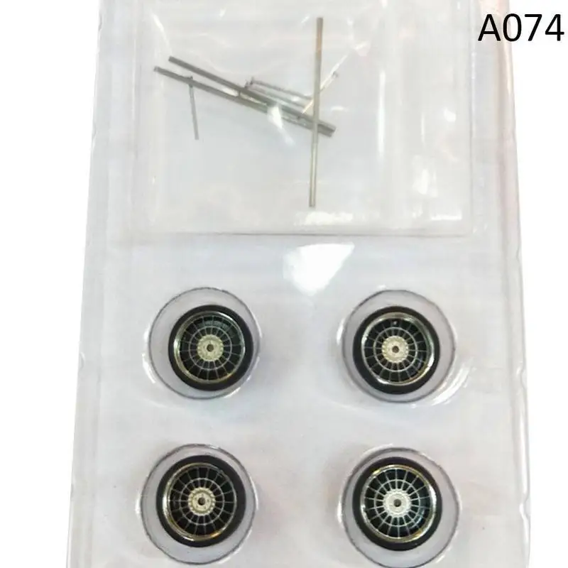 4wheels+2axles+4end Caps 1:64 Model Modified Tire Diecasts Alloy Wheel Tire Rubber Vehicles General Model Car Change Accessory - Цвет: D