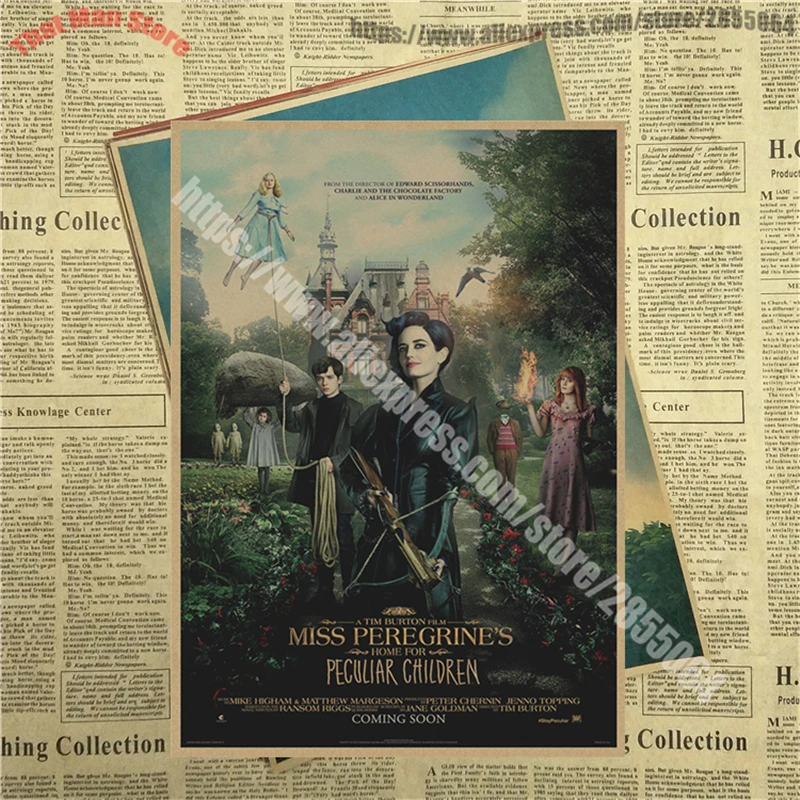 Miss Peregrine's Home для особенных детей core Винтажный Фильм крафт плакат Настенный декор Бар Кафе гостиная столовая