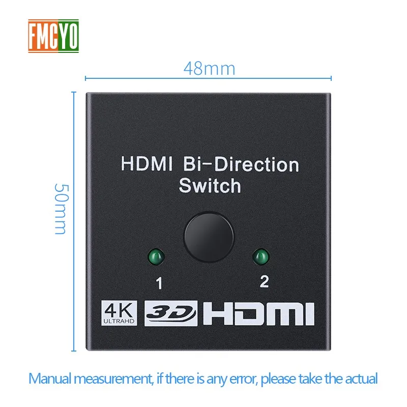 FMCYO HDMI KVM переключатель 1080P Разрешение коммутатор 1 порт шт обмен 2 устройства для