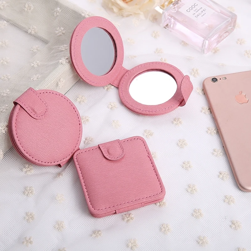 Оригинальное зеркало для макияжа портативное двустороннее мини-маленькое из