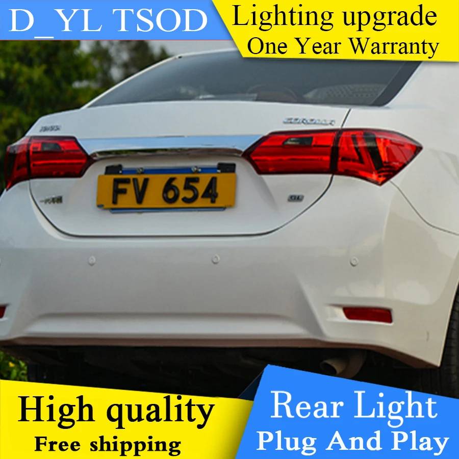 D_YL автомобильный Стайлинг для Toyota Corolla задний фонарь 2014 2015 2016 2017 светодиодный