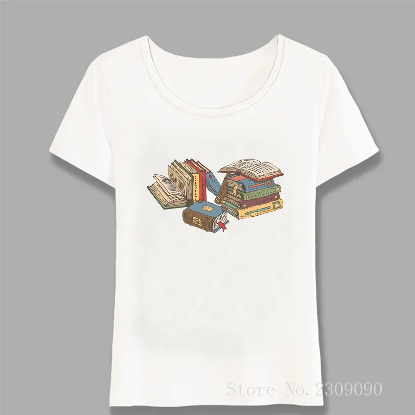 Новинка Женская летняя футболка мой друг книги с принтом в виде старинного
