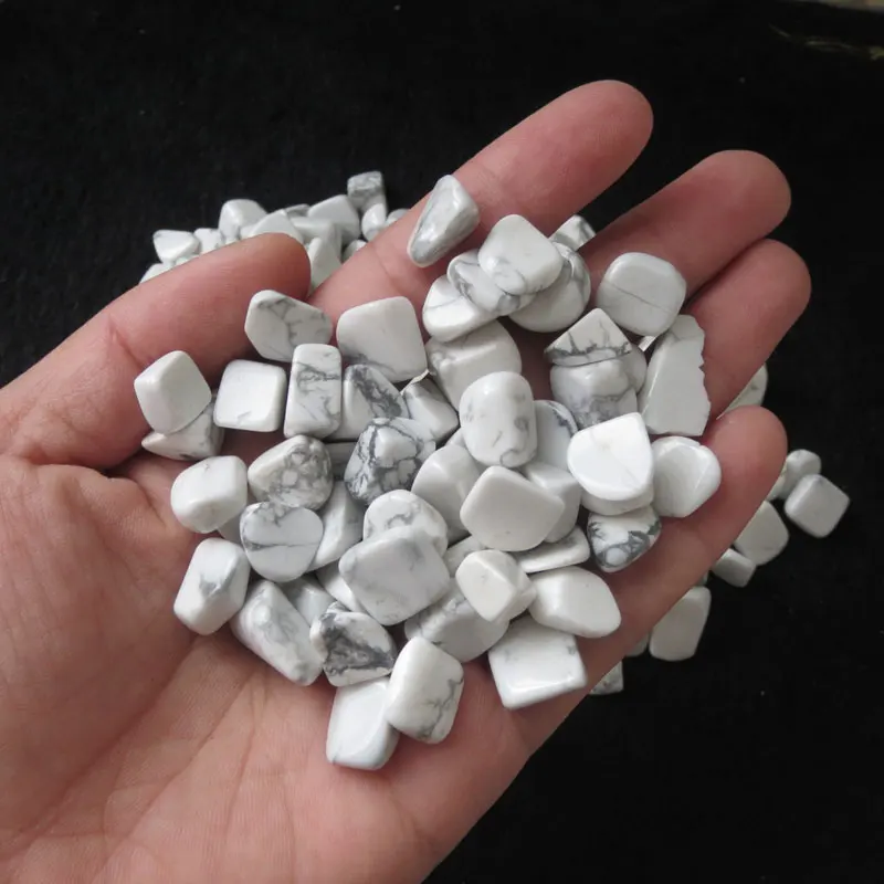 Wholesael 50g Natural Stones White Turquoise Tumbled Stone Healing Feng shui Reiki Specimens | Дом и сад