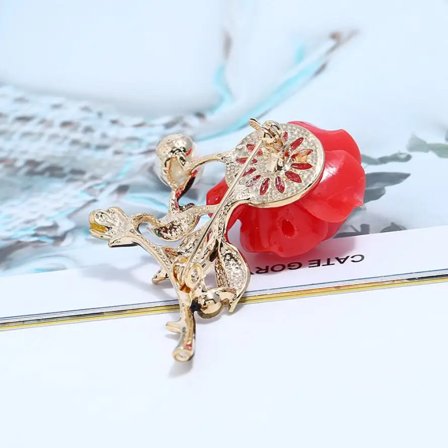 Cloisonne жемчужная брошь "Роза" знаменитости корейское издание Глазурь Искусство с корсажем значок