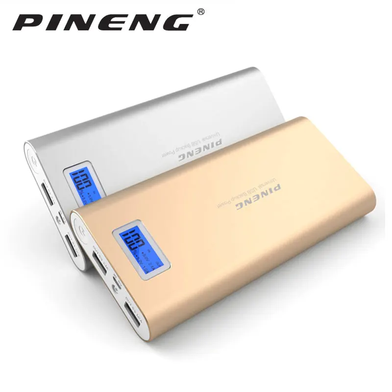 Оригинальный внешний аккумулятор PINENG для телефона 20000 мАч с двумя USB портами