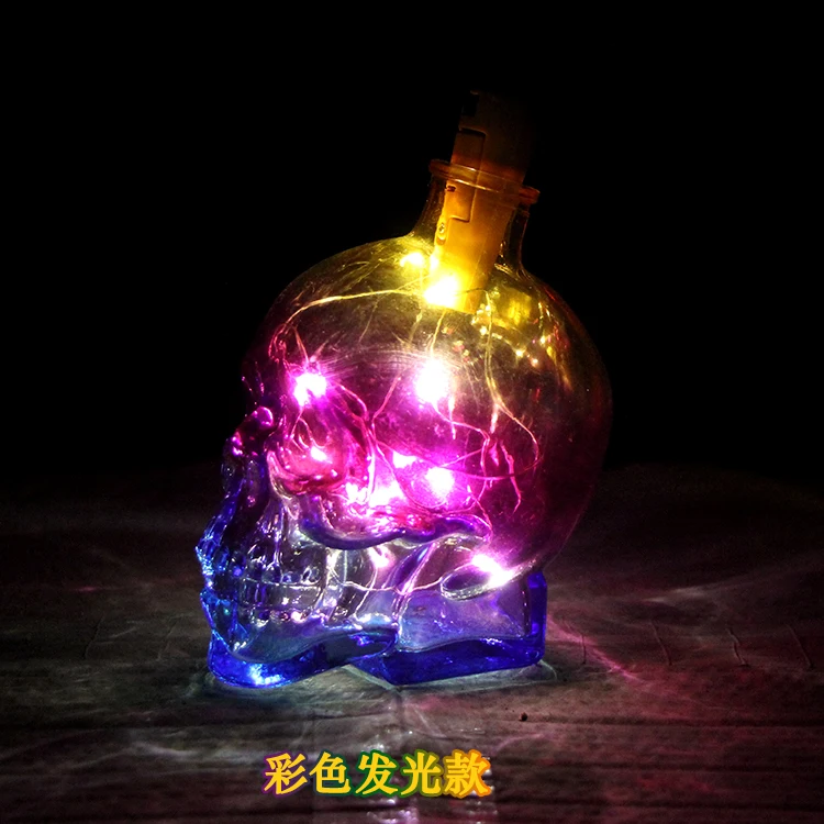 Череп виски рюмка черепа бутылка виски пива вина чашка 17 33 9 12 20 - Цвет: Color luminescence