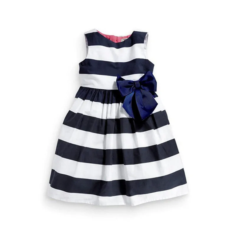 Cute Striped Evening Dress Baby Girls Summer Elegant Dresses For Girl Kids Beach Sundress Vest Lovely | Детская одежда и обувь