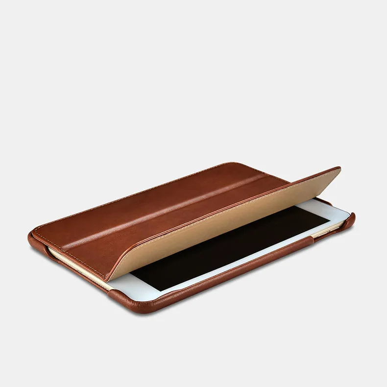 Для iPad Mini5 чехол из натуральной кожи с откидной крышкой с Бизнес чехол для планшета iPad Mini 5 Натуральная Воловья кожа кожаный бумажник с откидной icarer бренд