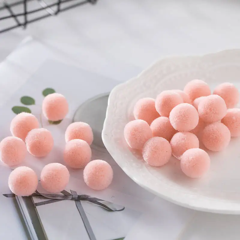 C05 Blood Pink Высокое качество 60 шт. 15 мм разноцветный помпон мех ремесло DIY мягкие помпоны свадебные украшения, шитье/клей на ткани аксессуары - Цвет: C05 Blood Pink